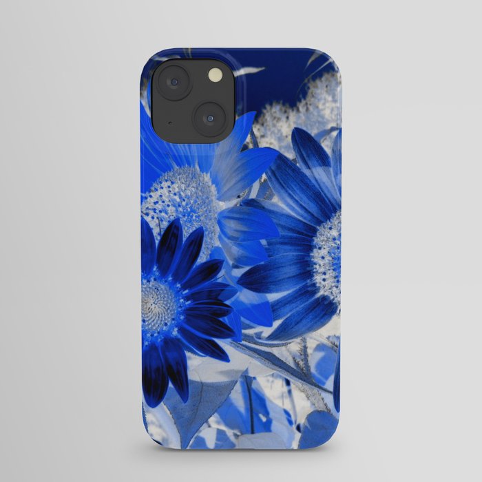 3 Blue Sunflowers iPhone Case