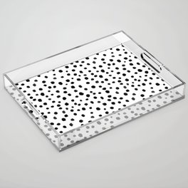 Modern Polka Dot Hand Painted Pattern Acrylic Tray