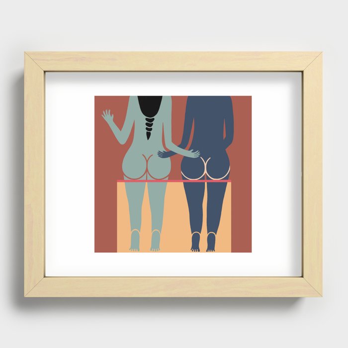 Butt lovers Recessed Framed Print
