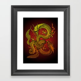 Twin dragons Framed Art Print