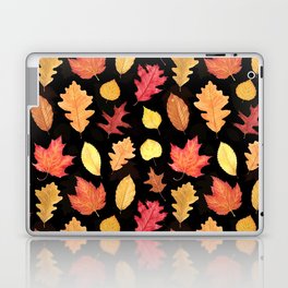 Autumn Leaves - black Laptop & iPad Skin