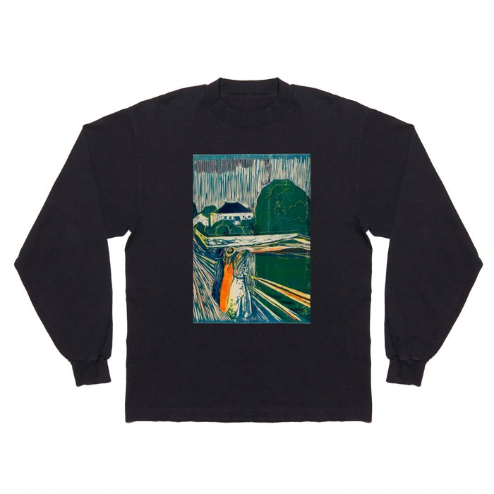 The Girls on the Bridge Edvard Munch Famous Painting Long Sleeve T Shirt