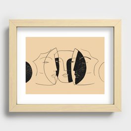 Moon Faces Recessed Framed Print