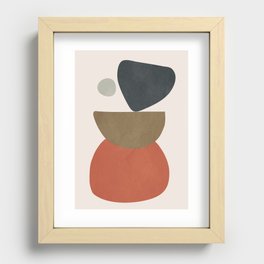 Abstract Balancing Stones Recessed Framed Print