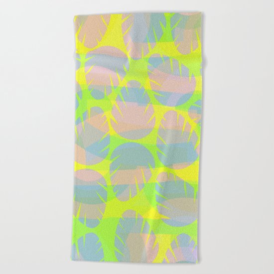 Bright leaves Beach Towel