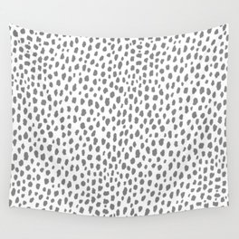 Gray Dalmatian Spots (gray/white) Wall Tapestry