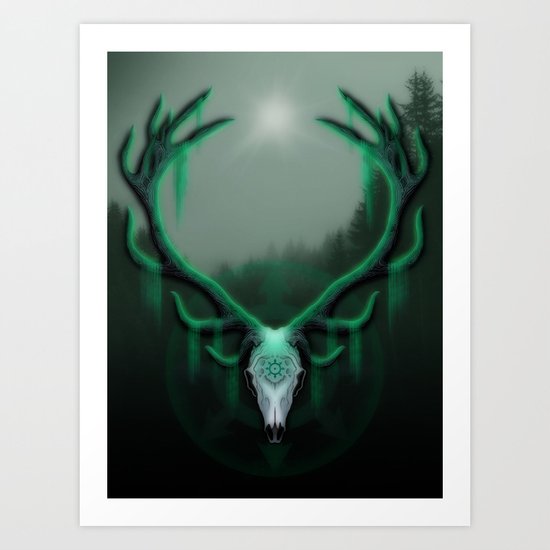 Wild Horns Art Print