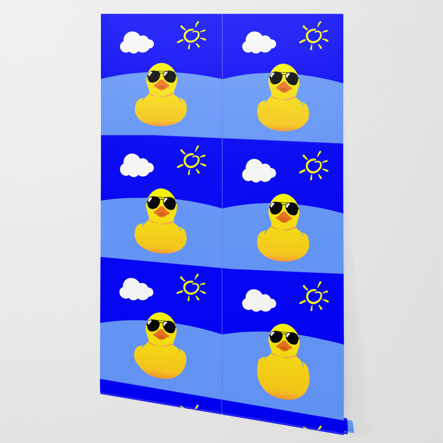 Cool Rubber Duck Yellow Wallpaper By Alfredhuxley Society6