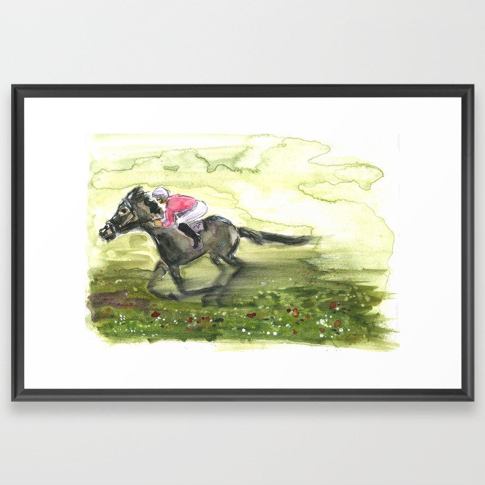 Race Horse Framed Art Print