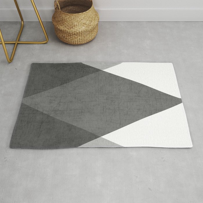 black and white triangles Rug