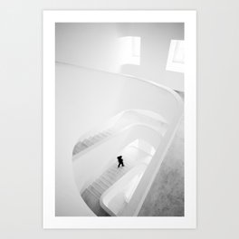 White staircase Art Print
