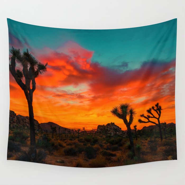 Sunset Desert (Color) Wall Tapestry