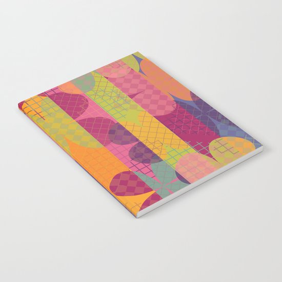 Abstract Colorful Floral Pattern Notebook