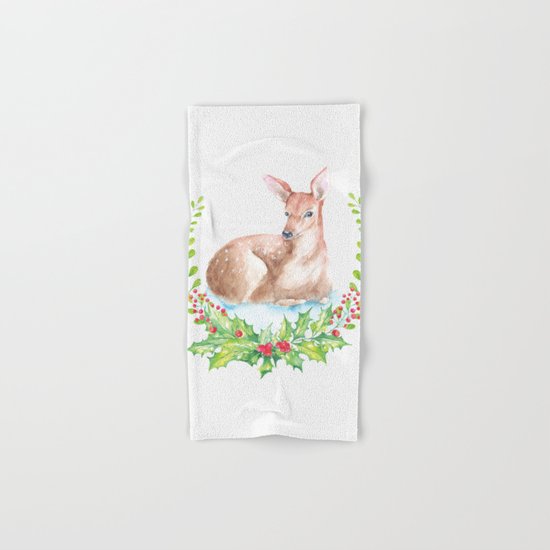 Winter animal #15 Hand & Bath Towel