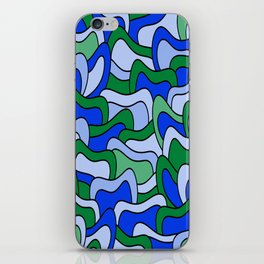 Abstract pattern - blue and green. iPhone Skin