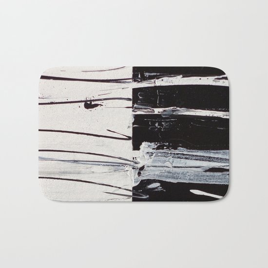 Black & White Close Up Bath Mat