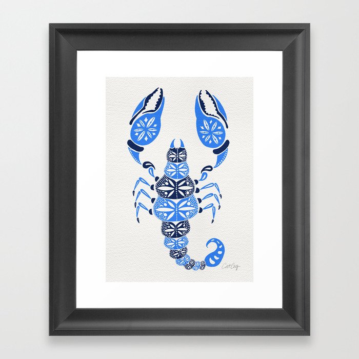 Blue Scorpion Framed Art Print