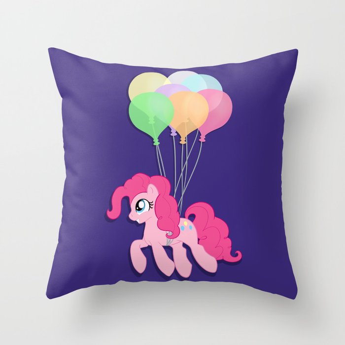 Pinkie Pie Party Throw Pillow by Sigma Enigma Society6