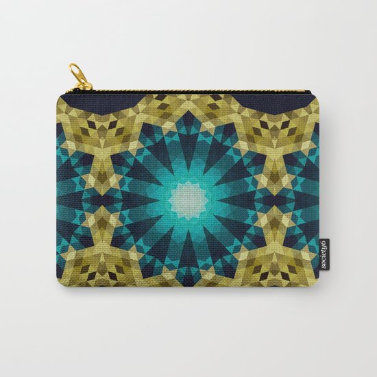 Greenish Blue Shapes Carry-All Pouch