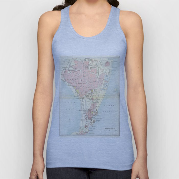 Vintage Map of Bombay India (1893) Tank Top
