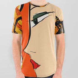 Portrait of a Woman Art Deco  All Over Graphic Tee