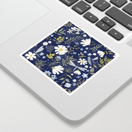 Daisies and Dragonflies Sticker