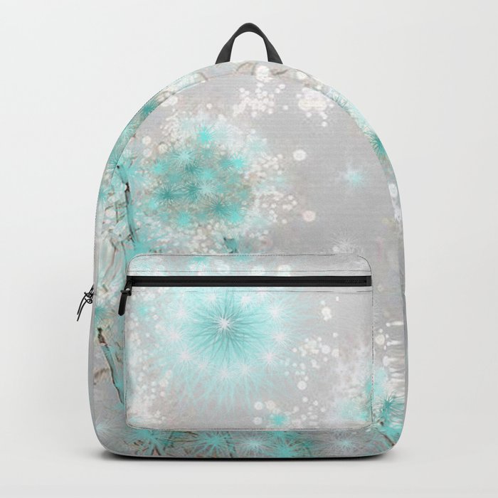 Dandelions in Turquoise Backpack