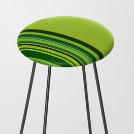 Lime and green stripes 1 Counter Stool