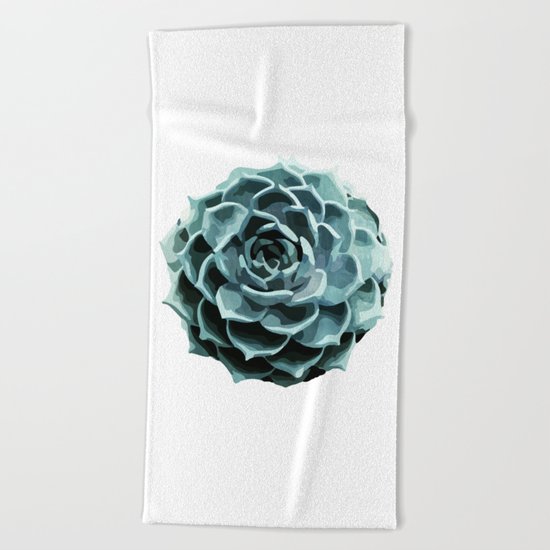 Succulent Echeveria II Beach Towel