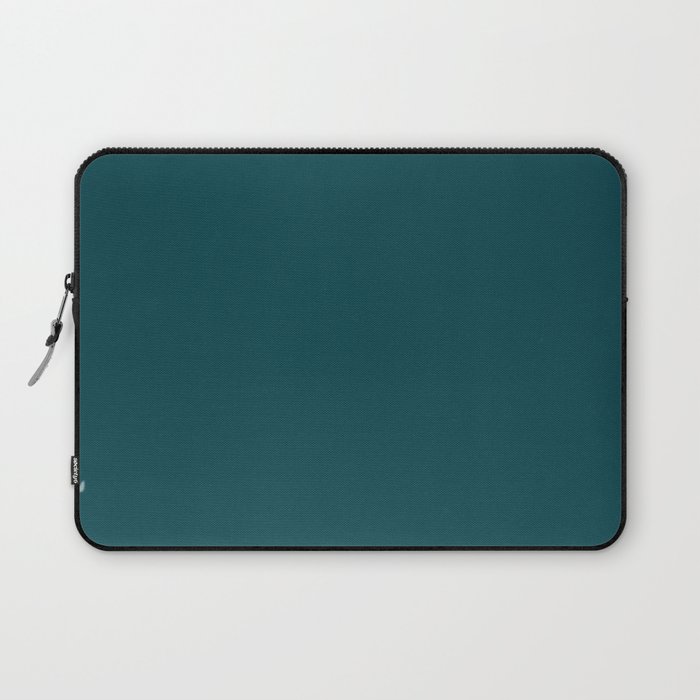 Dark Turquoise Solid Color Pairs Benjamin Moore Tucson Teal 2056-10 / Accent Shade / Hue / All One Laptop Sleeve