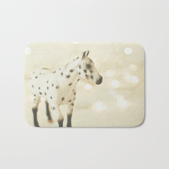 Horse in Winter Bath Mat
