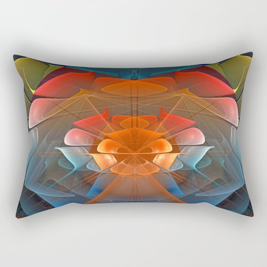 Colourful unfolding fantasy abstract Rectangular Pillow
