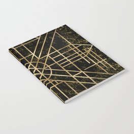 Art Deco design - velvet geo V Notebook