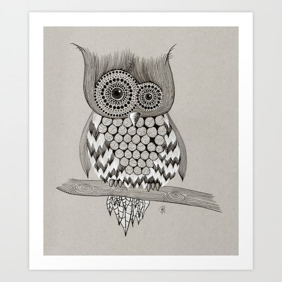 Rupert Owl Art Print