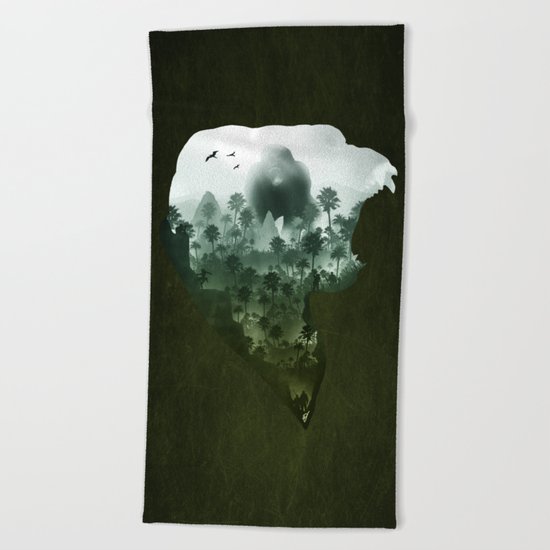 Down with the King Beach Towel