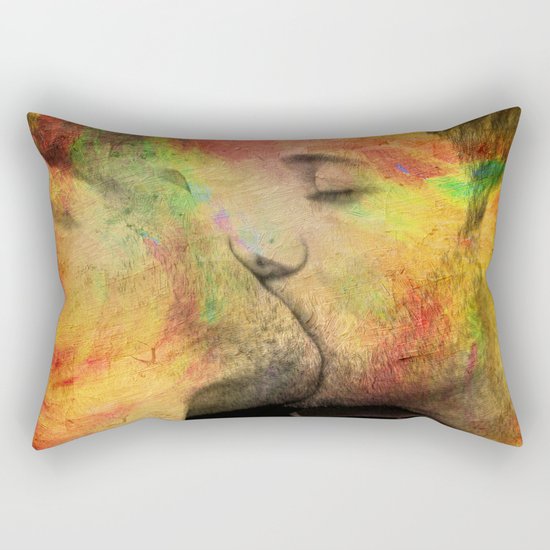 gay kiss Rectangular Pillow