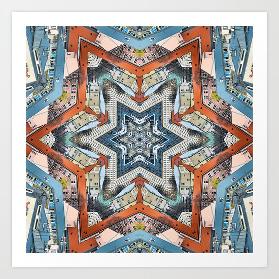 Abstract Geometric Structures Art Print