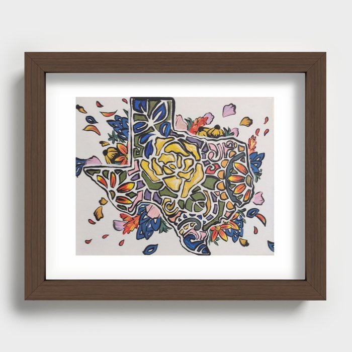 Yellow Rose of Texas Recessed Framed Print