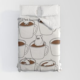 More Coffee Chihuahua Duvet Cover