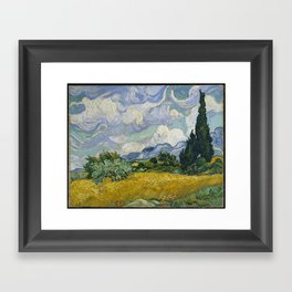  Wheat Field with Cypresses Vincent Van Gogh Framed Art Print