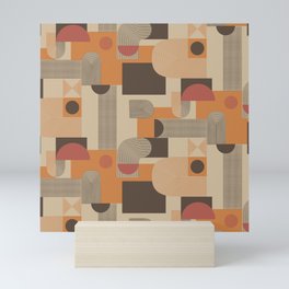 Postmodern abstract seamless geometric pattern Mini Art Print