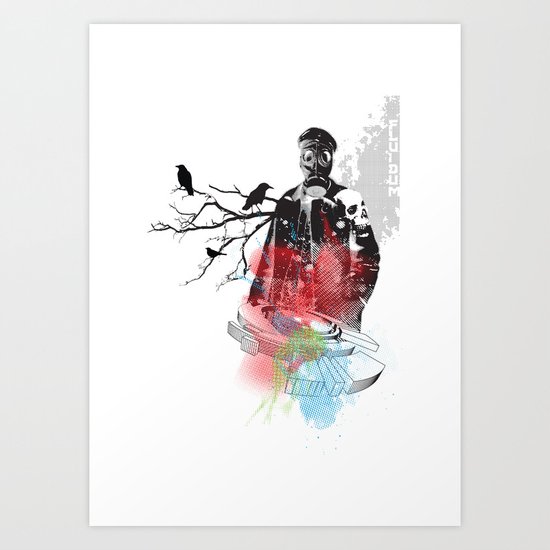 Fluidum II / Gas Masks Art Print
