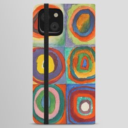 Wassily Kandinsky Color Study Squares With Concentric Circles iPhone Wallet Case