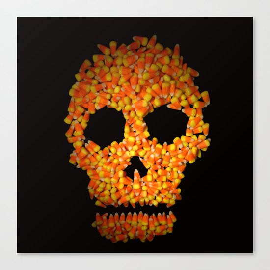 Candy Corn Skull Canvas Print