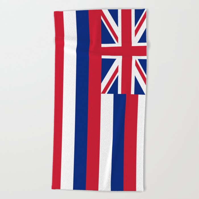 Hawaiian Flag of Hawaii Beach Towel