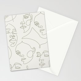Face in lines Stationery Card