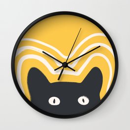 Sunshine Cat Vibes Wall Clock