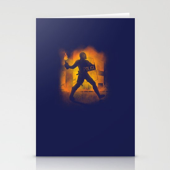 Riot Cop Stationery Cards