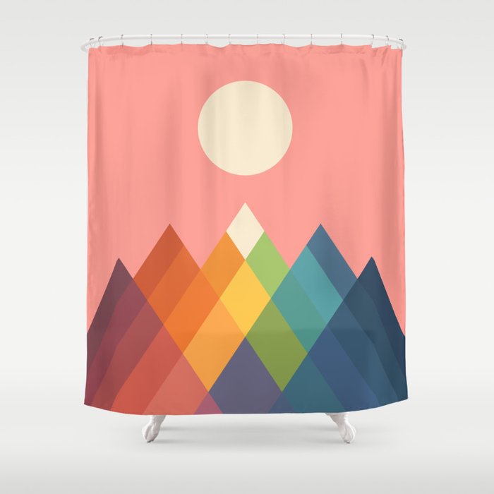 Rainbow Peak Shower Curtain