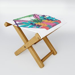 Pastel Tropic Vibes Folding Stool